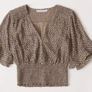 Women's Short Sleeve Smocked Top